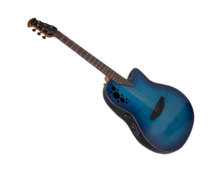 CE44P-BLFL-G Celebrity Elite Plus Mid Cutaway Blue Flamed Maple