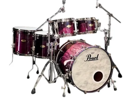Pearl / master works Sapphire Fade over Bubinga Drumset