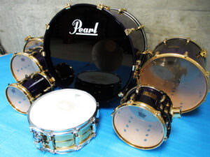 Pearl ドラム一式 Master Custom EXTRA MAPLE SHELL スネア Custom Alloy Brass Shell
