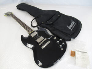 Greco グレコ エレキギター SS-80P2 SGタイプ ブラック ギグケース付き