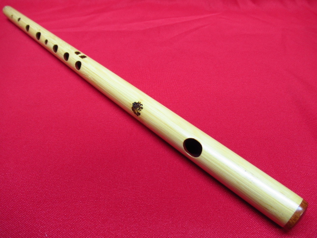 横笛 竹製 七穴 全長約40cm 重量約37g お囃子 Thumbnail