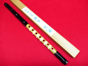 横笛 竹製 七穴 全長約40.5cm 重量約60g お囃子