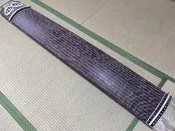 13弦 麻型彫り くり甲 玉縁 在銘 彫金 総牙猫足